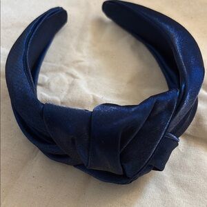 Knotted Headband (Shiny Navy)